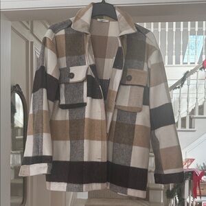 Boutique Brand Plaid Shacket/Jacket Coat